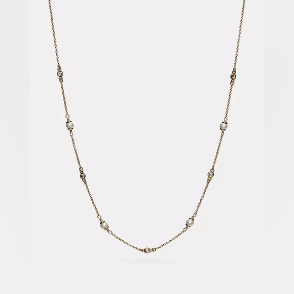 Coach Classic Pearl Long Necklace - Picture 2 of 5